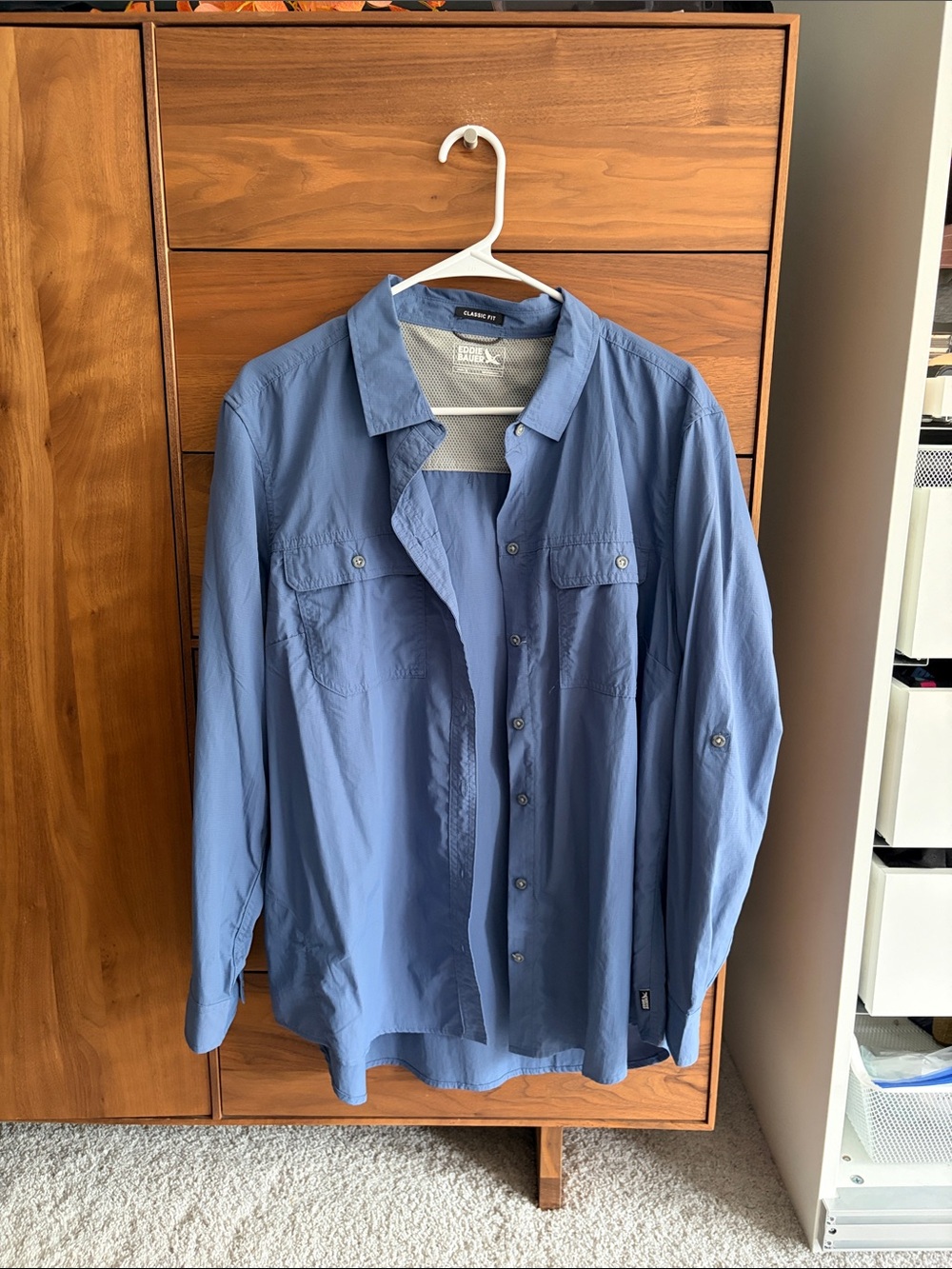 Eddie Bauer Classic Fit Button-Up Shirt in Slate Blue - Picture 2 of 10